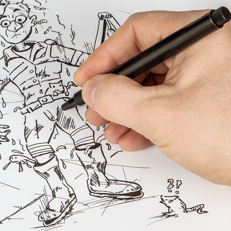 Hand skribbelt lustige Illustration